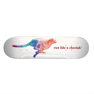 Run Like A Cheetah Skateboard Deck