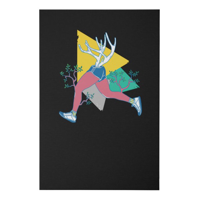 Run Like a Deer Faux Canvas Print (Front)