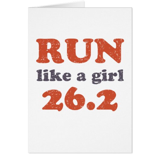 Run like a girl 26.2 cards (Front)