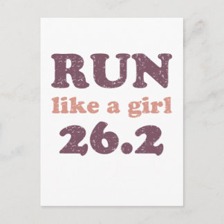 Run like a girl 26.2 postcard