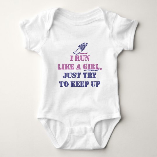 Run Like a Girl Baby Bodysuit