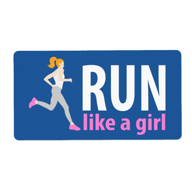 Run like a girl label (Front)