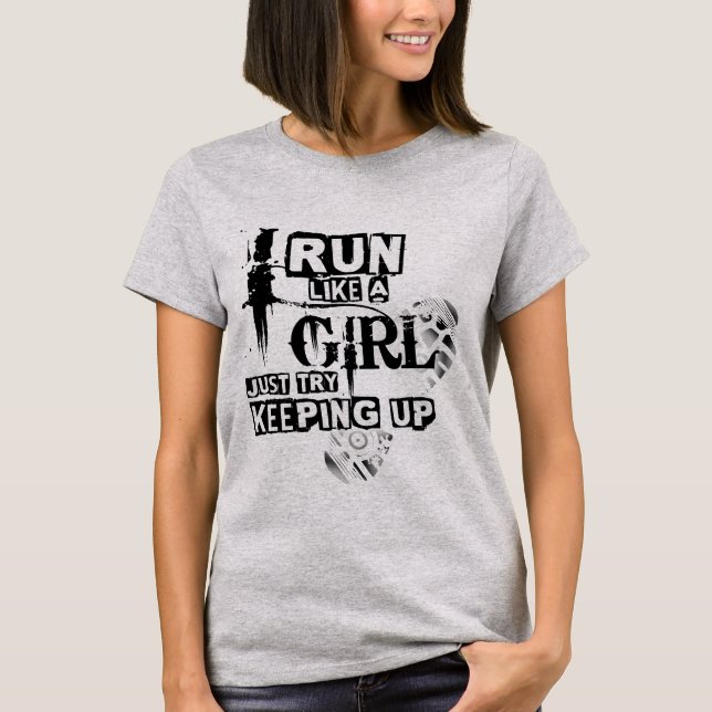 Run Like A Girl - London Marathon T-Shirt (Front)