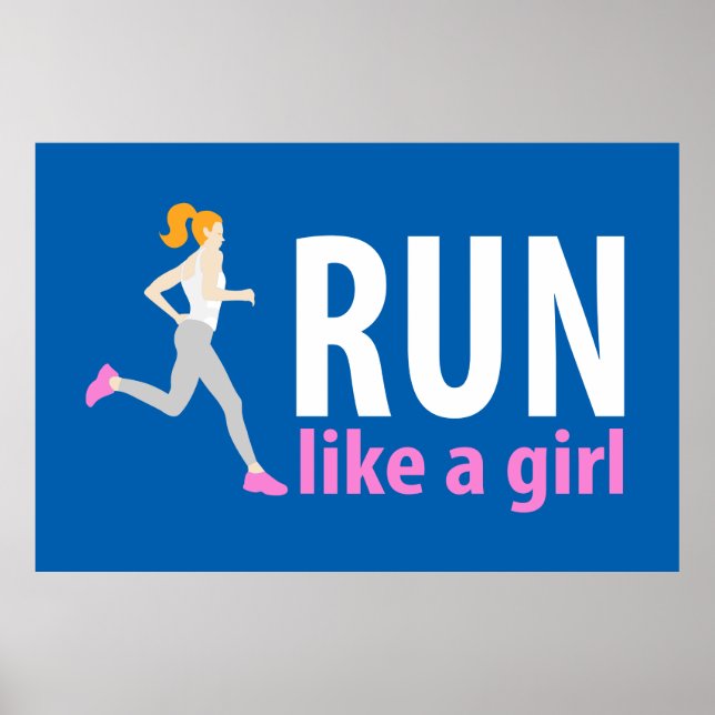 Run like a girl poster (Front)