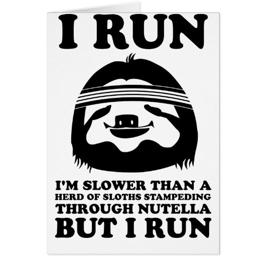 Run Like A Sloth Cards (Front)
