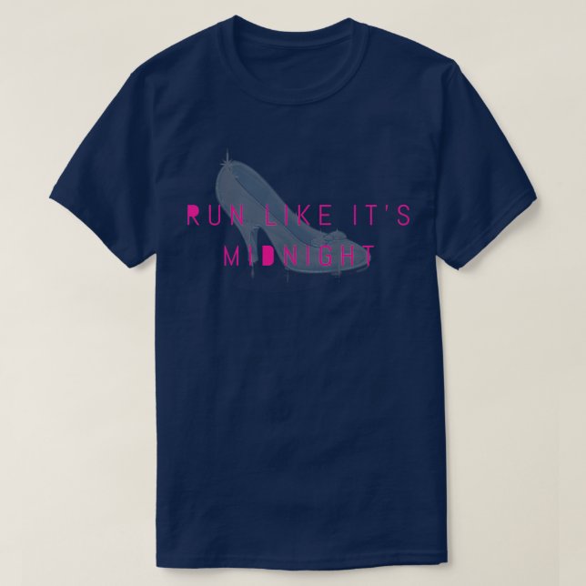 Run Like Its Midnight Princess Athletic Runner  T-Shirt (Design Front)
