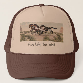 Run Like the Wind - Galloping Paint Horses Hat