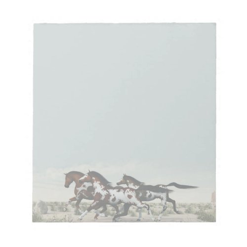 Run Like the Wind _ Galloping Paint Horses Notepad