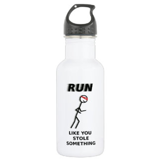 Run Like You Stole Something Water Bottle