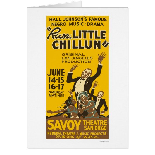 Run Little Chillun 1940 WPA Cards (Front)