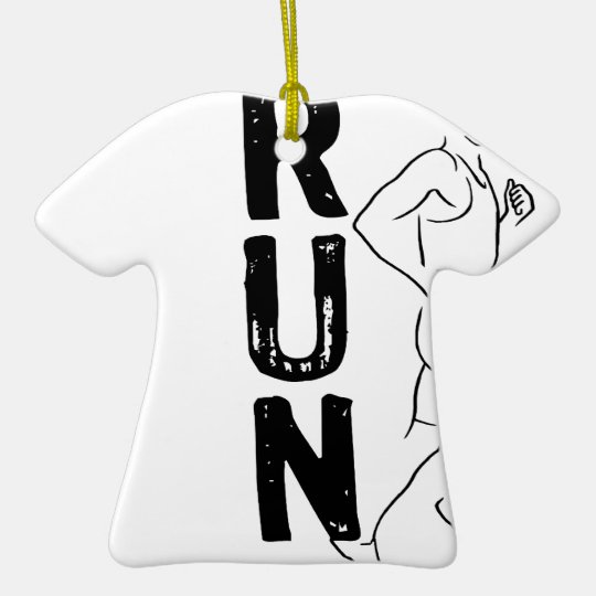 RUN Man Ceramic Ornament
