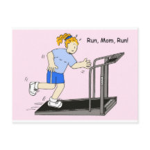 Run Mom Run Lady on Treadmill