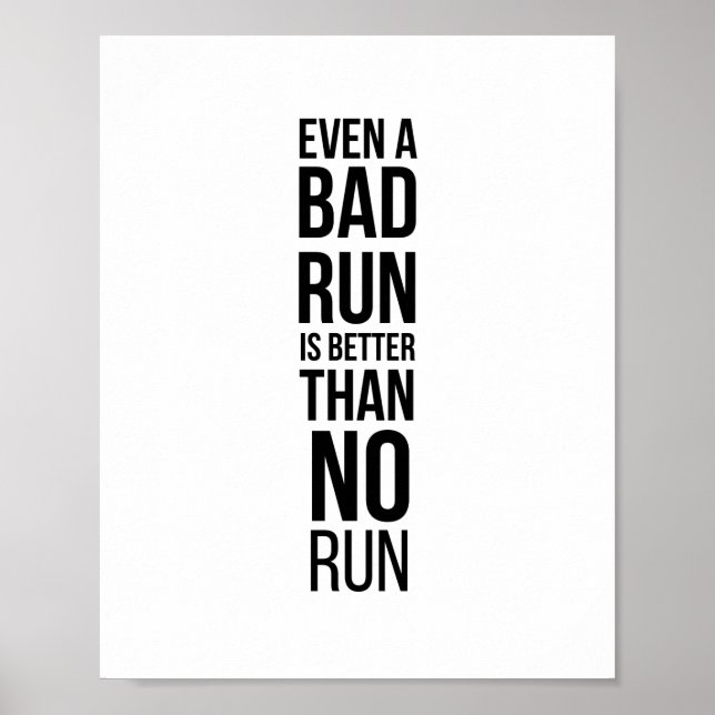 run motivational quote for runners poster (Front)