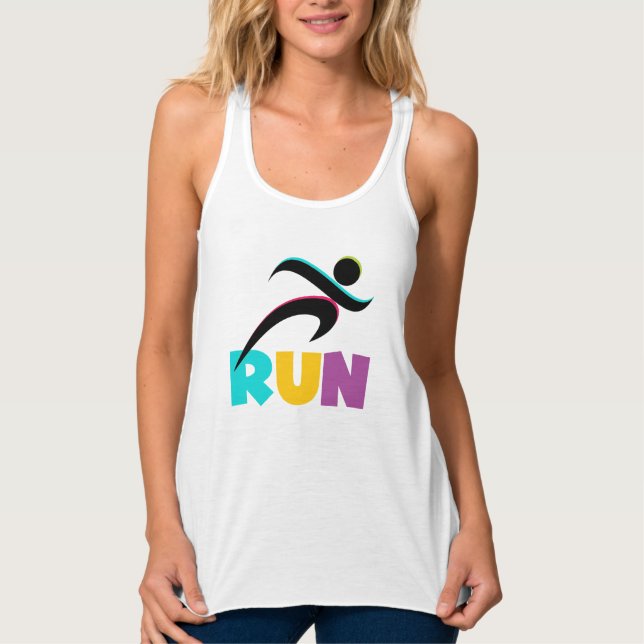 RUN Multi Running Fitness Tank Top (Front)