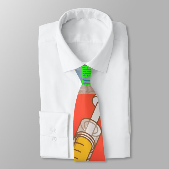 run neck tie (Tied)
