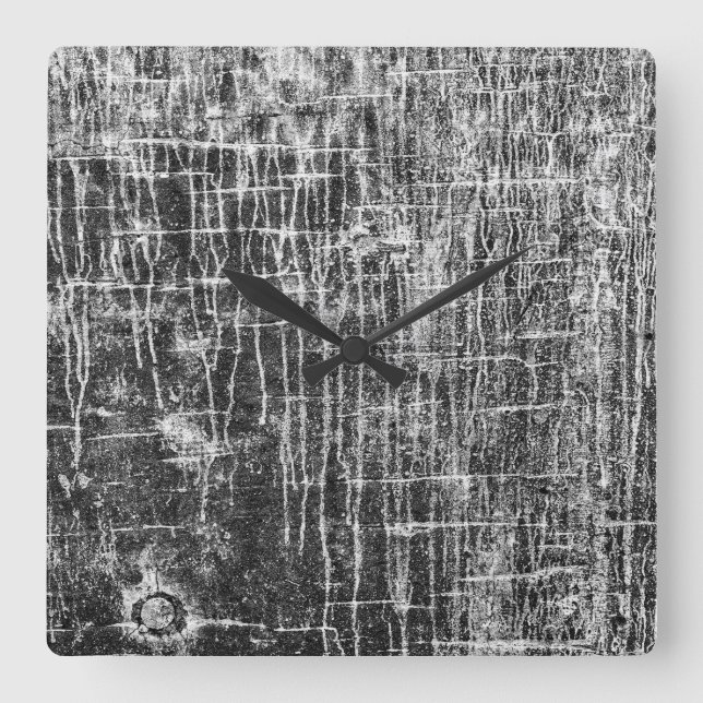 run off walls  square wall clock (Front)
