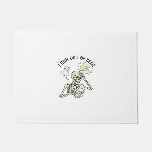 Run Out Beer Skeleton Ghost Moon Halloween_1 Doormat