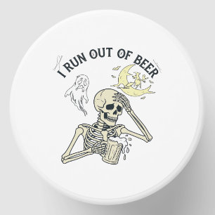 Run Out Beer Skeleton Ghost Moon Halloween_1 Mini Candle Favors