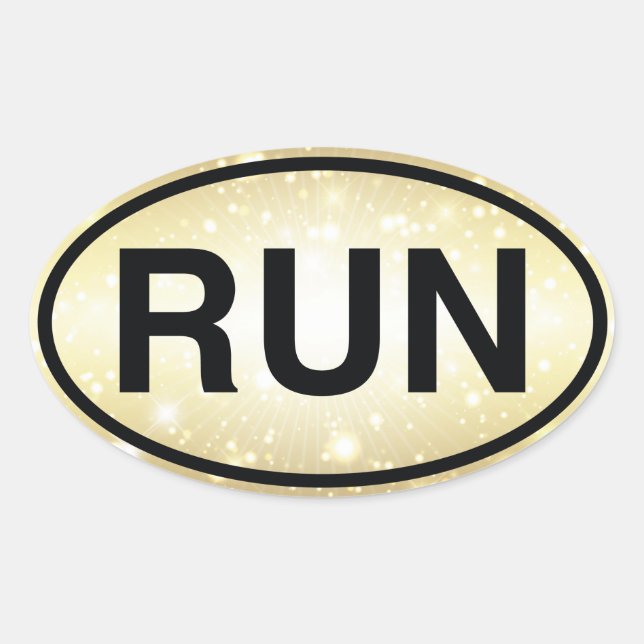 RUN OVAL STICKER (Front)