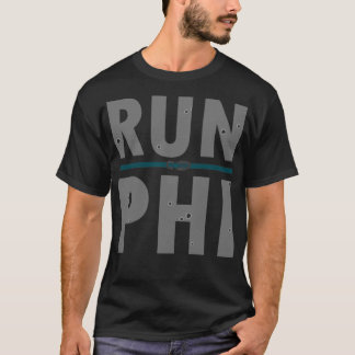 RUN PHI Run Philadelphia Marathon Design T-Shirt