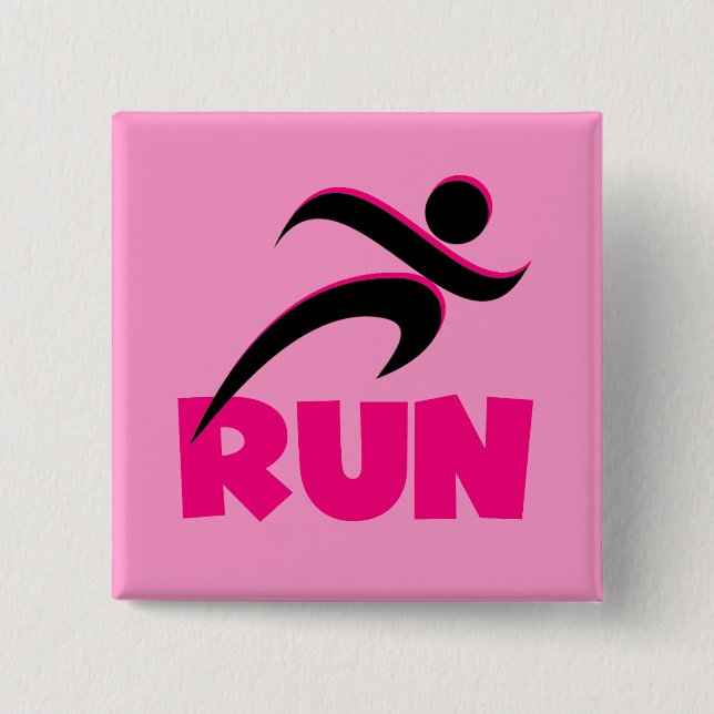 RUN Pink Button (Front)