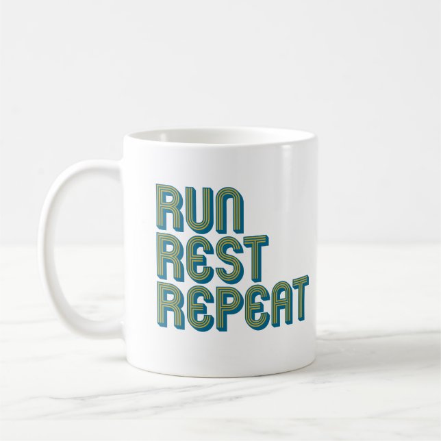 Run Rest Repeat Coffee Mug (Left)