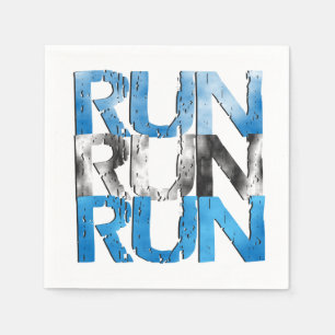 Run Run Run - Runner themed Paper Napkins