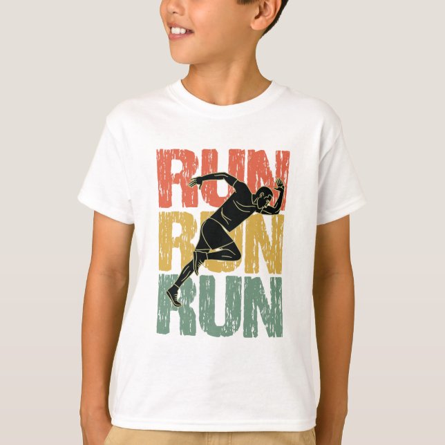 Run Run Run - Vintage Runner T-Shirt (Front)