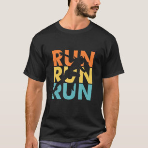 Run Run Run Vintage Running Gifts For Women Runner T-Shirt