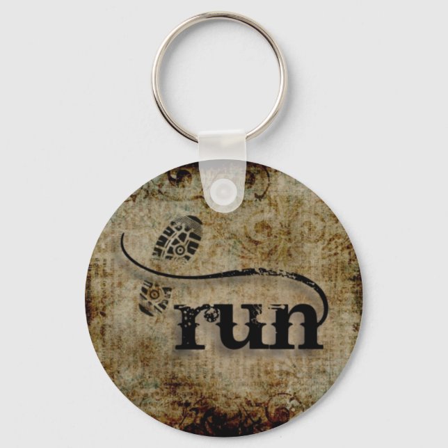 Run/Runner by Vetro Jewelry Keychain (Front)