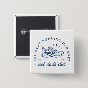 Run running cool dad club best runner funny quotes button