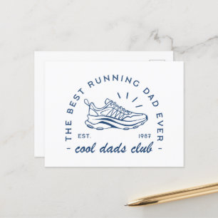 Run running cool dad club best runner funny quotes holiday postcard