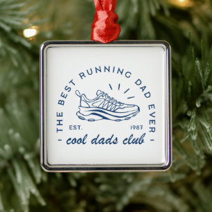 Run running cool dad club best runner funny quotes metal ornament