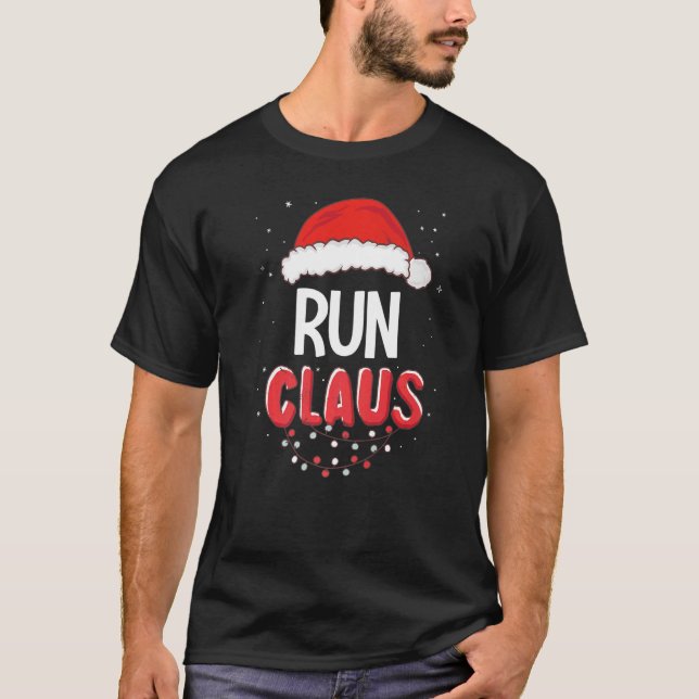 Run Santa Claus Christmas Matching Costume Premium T-Shirt (Front)