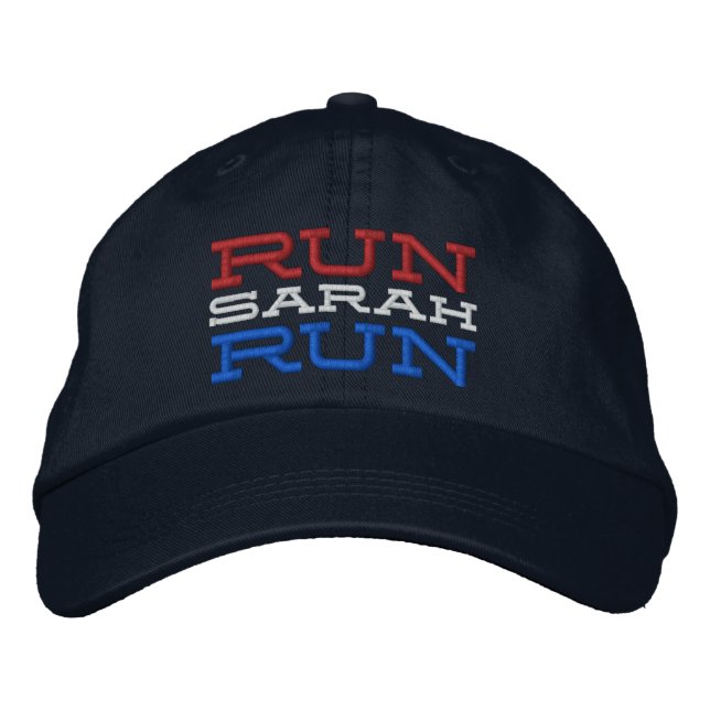 Run Sarah Run Embroidered Baseball Hat (Front)