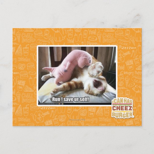 Run! Save ur self! Postcard (Front)