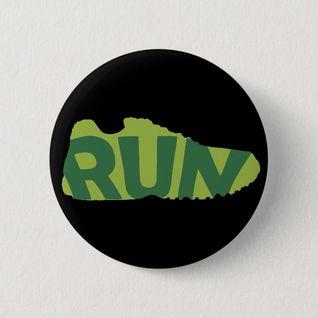 Run Shoe Pinback Button (Front)