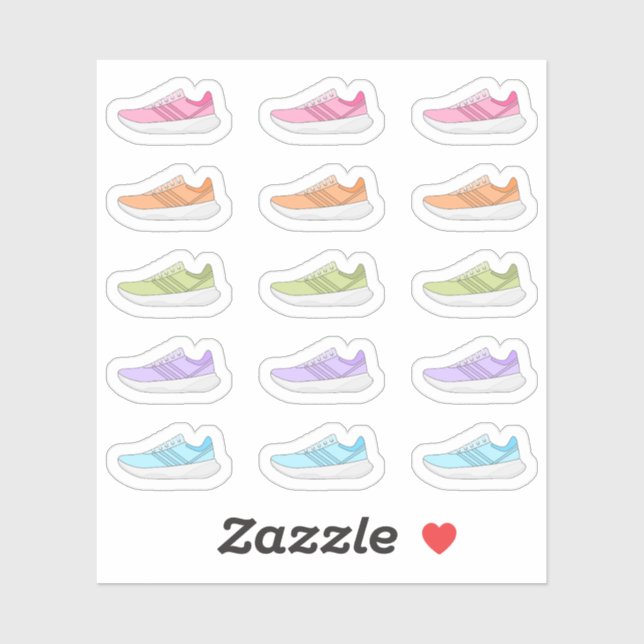 Run Sneaker Everyday Workout Reminder Bujo Planner Sticker (Sheet)
