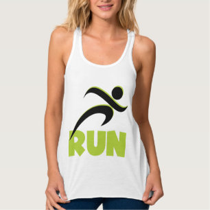 RUN Spring Green Fitness Running Tank Top
