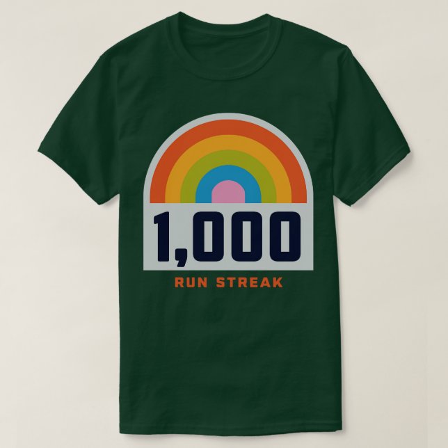 Run Streak Run Streaker 1000 Days of Running Comma T-Shirt (Design Front)