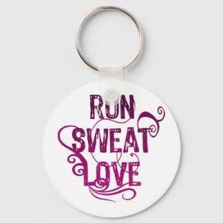 Run Sweat Love Keychain