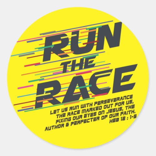 Run the Race Christian Sticker