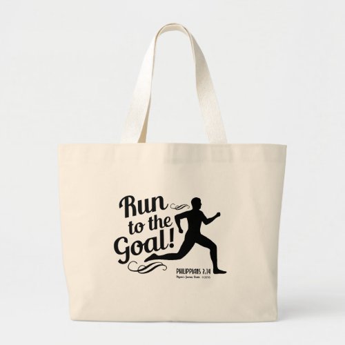 Run to the Goal Large Tote Bag