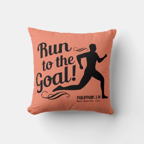 Run to the Goal Throw Pillow