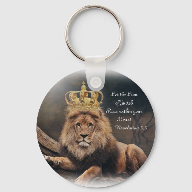 Run to the Roar Lion of Judah Key chain (Front)