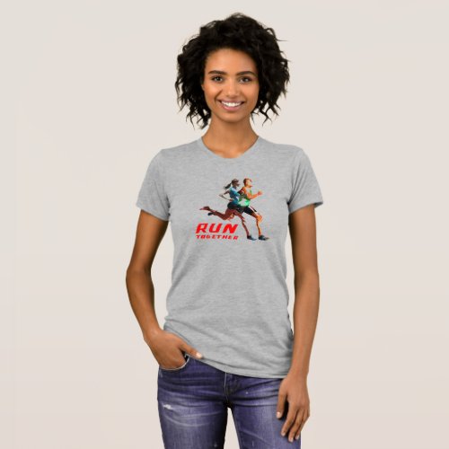 Run Together  Womens BellaCanvas Slim Fit T_Shirt