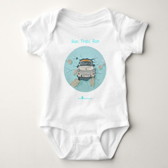Run, Trabi, Run Baby Bodysuit (Front)