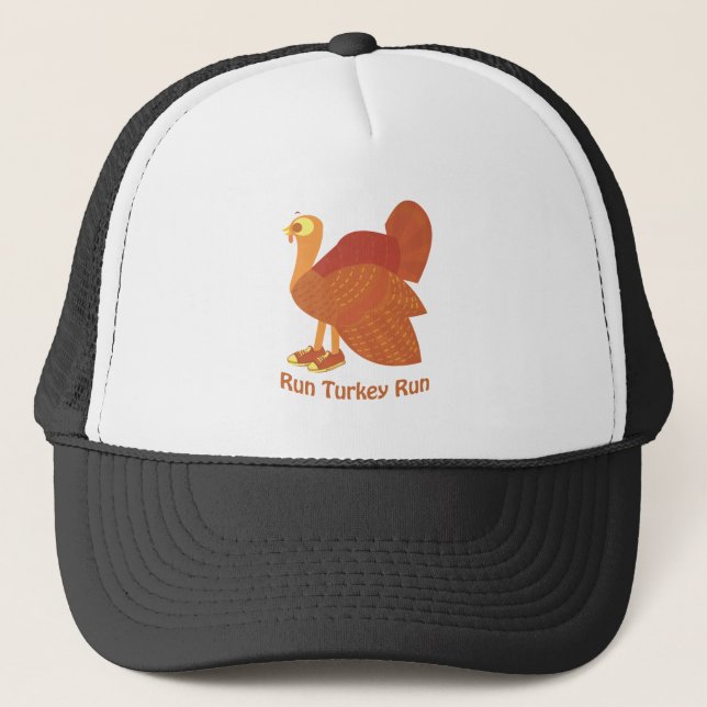 Run, Turkey, Run Trucker Hat (Front)