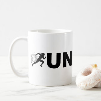 RUN Typography Running Design | Minimalist Runner Coffee Mug