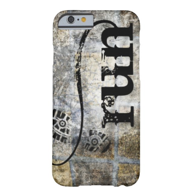 Run w/Shoe Grunge by Vetro Jewelry & Designs Case-Mate iPhone Case (Back)